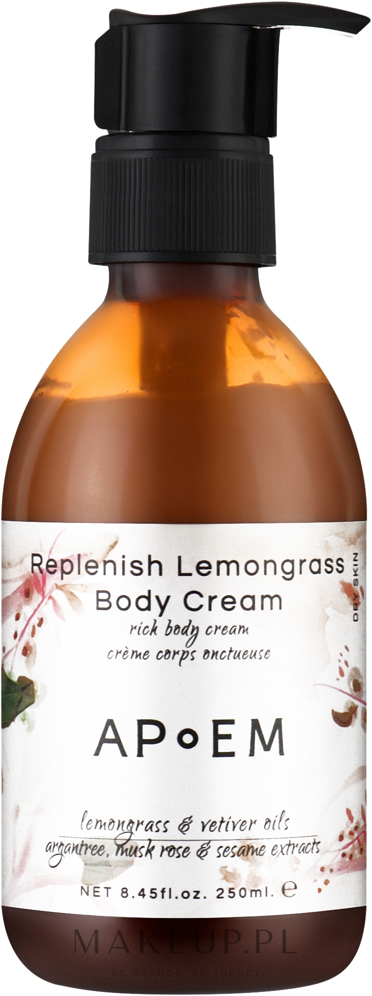 Rewitalizujący krem ​​do twarzy i ciała z trawą cytrynową - APoEM Replenish Lemongrass Body Cream — Zdjęcie 250 ml