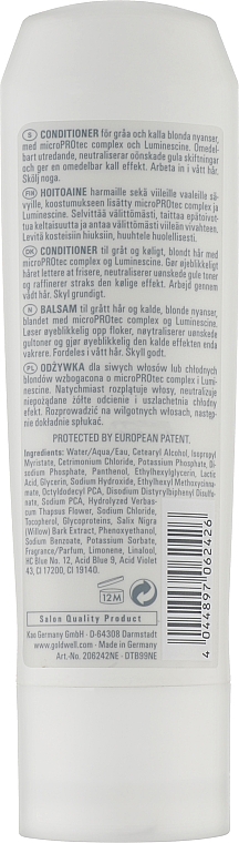 Odżywka do włosów blond i siwych - Goldwell Dualsenses Silver Conditioner — Zdjęcie N2