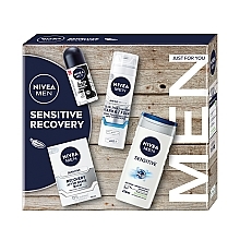 Kup Zestaw - NIVEA MEN Sensitive Recovery Collection (ash/balm/100ml + foam/200ml + shower/gel/250ml + deo/50ml)