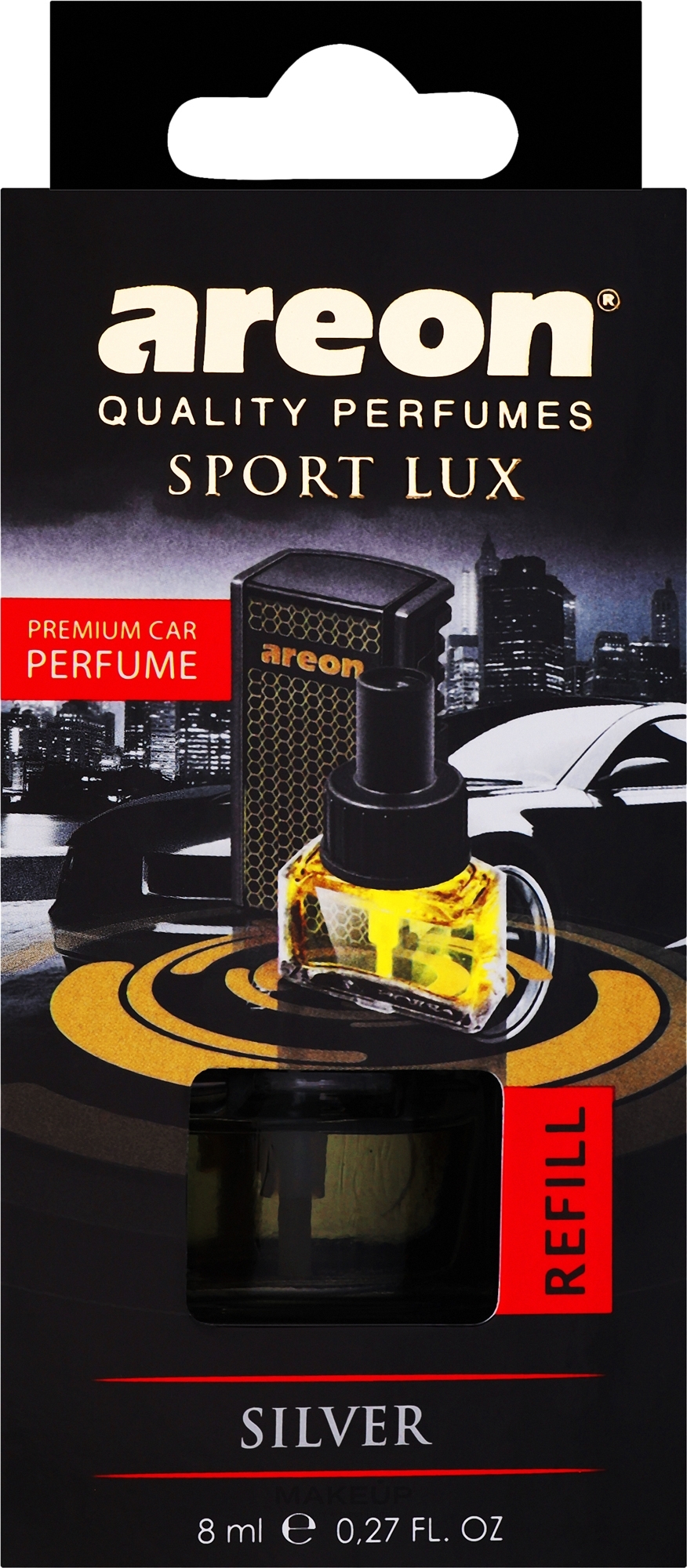 Odświeżacz powietrza - Areon Car Sport Lux Silver Refill (uzupełnienie) — Zdjęcie 8 ml