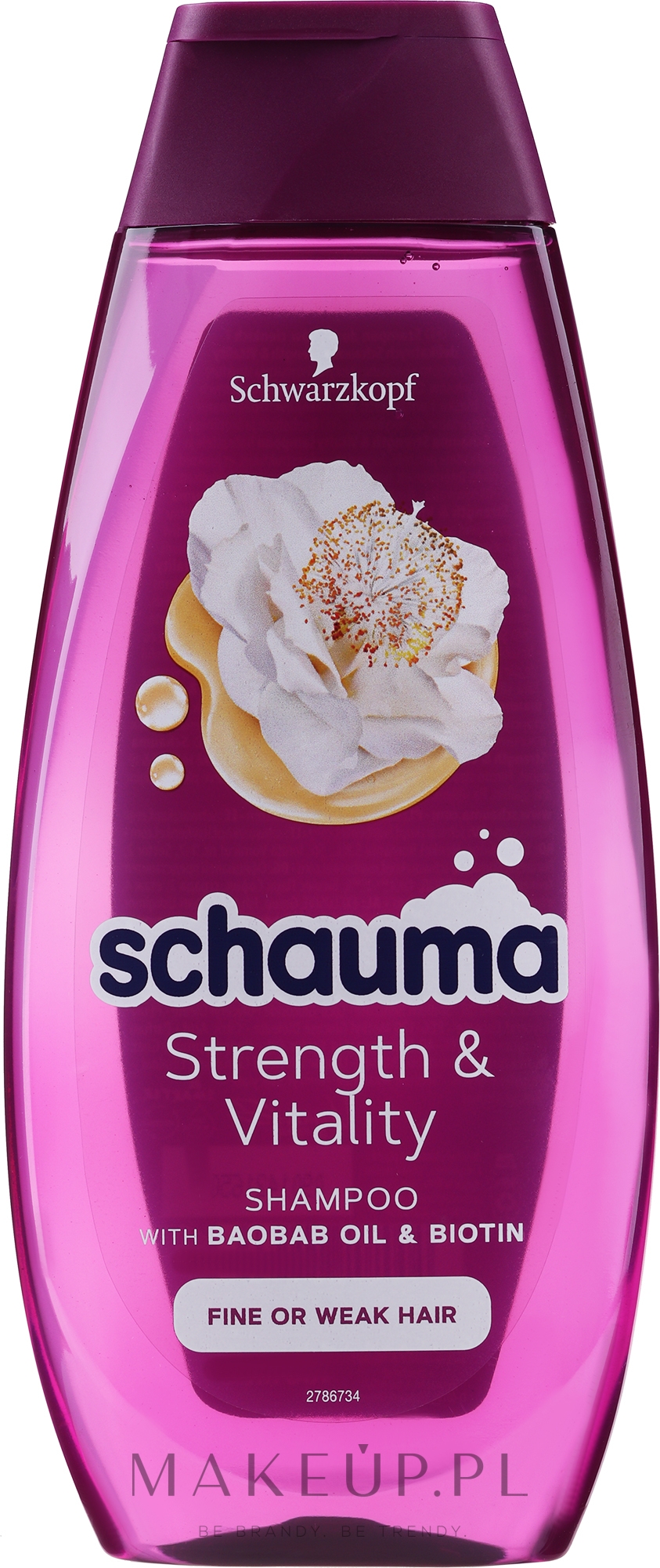 Szampon do włosów cienkich i łamliwych - Schauma Strength & Vitality — Zdjęcie 400 ml