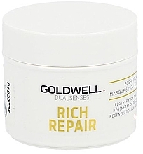 Maska regenerująca do włosów zniszczonych - Goldwell Dualsenses Rich Repair 60sec Treatment For Damaged Hair (mini) — Zdjęcie N1