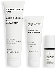 Zestaw - Revolution Man Ultimate Skincare Essentials (f/gel/150 ml + f/cr/75 ml + eye/ser/15 ml) — Zdjęcie N3