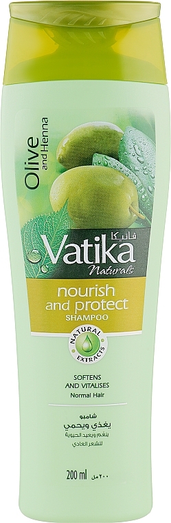 Odżywczy szampon do włosów z oliwą z oliwek - Dabur Vatika Virgin Olive Nourishing Shampoo — Zdjęcie N1