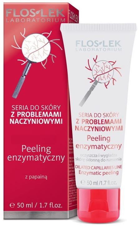 Peeling enzymatyczny do skóry z problemami naczyniowymi - Floslek Naczynka Pro