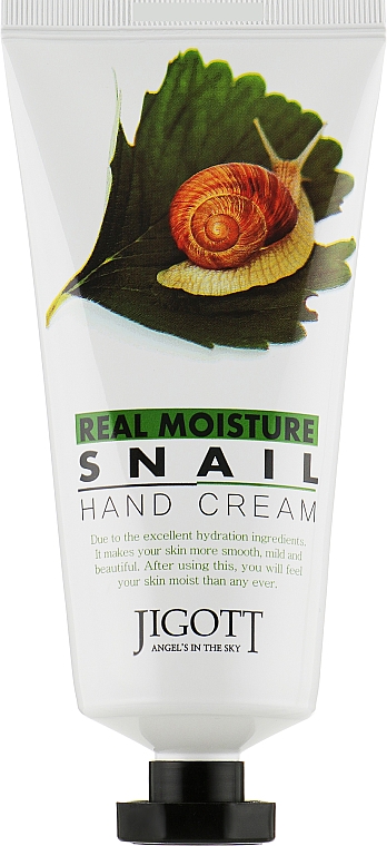 Nawilżający krem do rąk z ekstraktem ze śluzu ślimaka - Jigott Real Moisture Snail Hand Cream