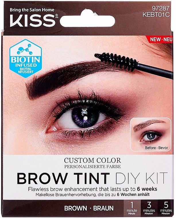 Farba do brwi - Kiss Brow Tint DIY Kit — Zdjęcie N1