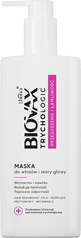 Maska do włosów i skóry głowy - L'biotica Biovax Trychologic Mask — Zdjęcie N1