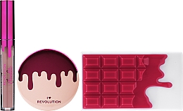 Zestaw - I Heart Revolution This One’s A Cracker Gift Set (palette/13.2g + l/gloss/2.5ml + mirror/1pc) — Zdjęcie N2