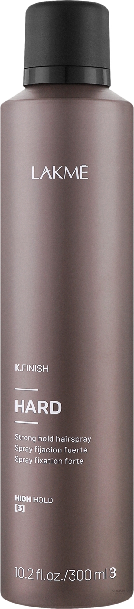 Mocno utrwalający lakier do włosów - Lakme K.Finish Hard Strong Hold Hair Spray  — Zdjęcie 300 ml