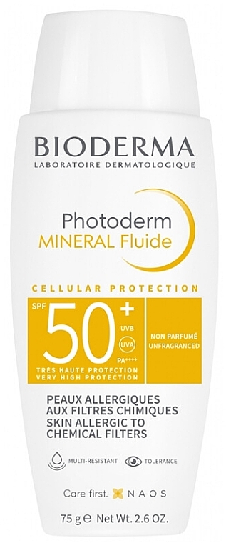 Przeciwsłoneczny fluid do skóry - Bioderma Photoderm Mineral Fluid SPF 50+ — Zdjęcie N1