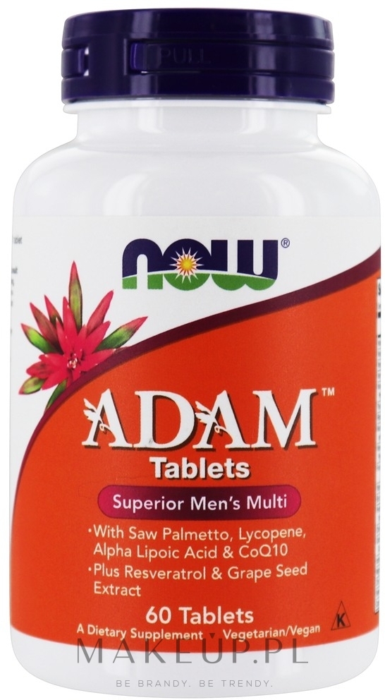Tabletki multiwitaminowe dla mężczyzn - Now Foods Adam Superior Men's Multi — Zdjęcie 60 szt.