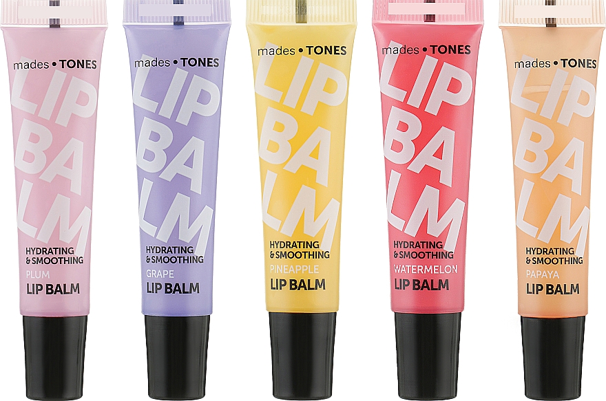 Zestaw balsamów do ust - Mades Cosmetics Tones Lip Balm Quintet (5 x balm 15 ml) — Zdjęcie N2