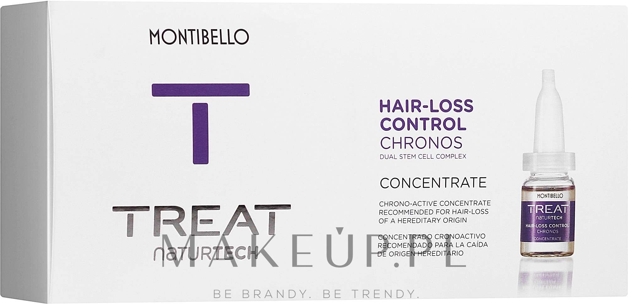 Koncentrat przeciw wypadaniu włosów - Montibello Treat NaturTech Hair-Loss Control Chronos Concentrate  — Zdjęcie 10 x 7 ml