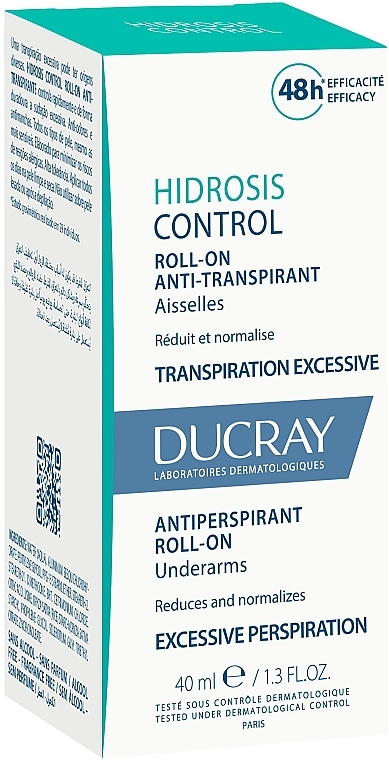 Antyperspirant w kulce do skóry pod pachami - Ducray Hidrosis Control Roll-On Anti-Transpirant — Zdjęcie N3