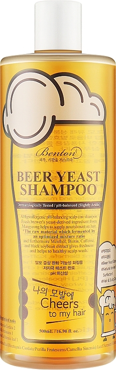 Szampon z drożdżami piwnymi wzmacniający i regenerujący włosy - Benton Beer Yeast Shampoo