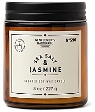 Kup Świeca zapachowa w słoiku - Gentleme's Hardware Scented Soy Wax Glass Candle 590 Sea Salt & Jasmine