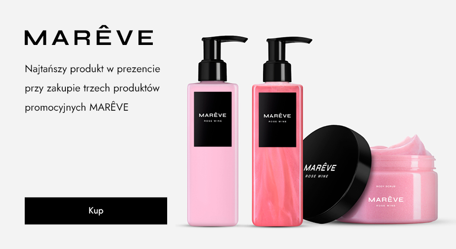 Najtańszy produkt w prezencie przy zakupie trzech produktów promocyjnych MARÊVE.