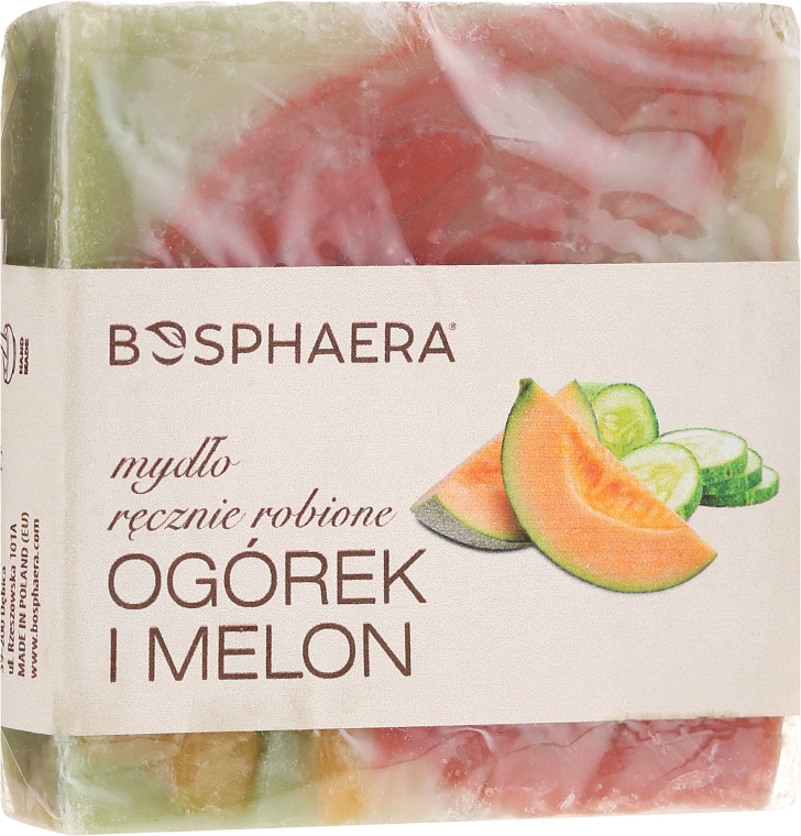 Mydło w kostce ręcznie robione Ogórek i melon - Bosphaera — Zdjęcie N1