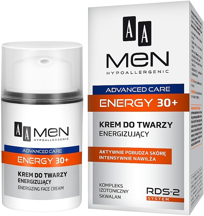 PRZECENA! Energizujący krem do twarzy dla mężczyzn 30+ - AA Men Advanced Care Energy Face Cream Energizing * — Zdjęcie N1