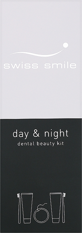 Zestaw do regeneracji i wybielania zębów Dzień i Noc - Swiss Smile Day & Night Beauty Dental Kit (t/paste 75 ml + t/brush + t/paste 75 ml + t/brush + dental/tape) — Zdjęcie N2