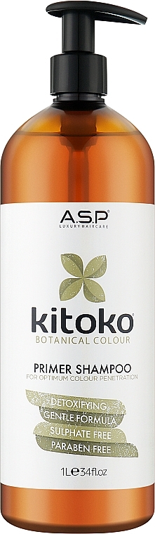 Szampon do włosów dodający objętości - Affinage Salon Professional Kitoko Botanical Color Primer Shampoo — Zdjęcie N1