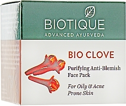 Kup Oczyszczająca maska do twarzy przeciw przebarwieniom Goździk - Biotique Bio Clove Purifying Anti- Blemish Face Pack