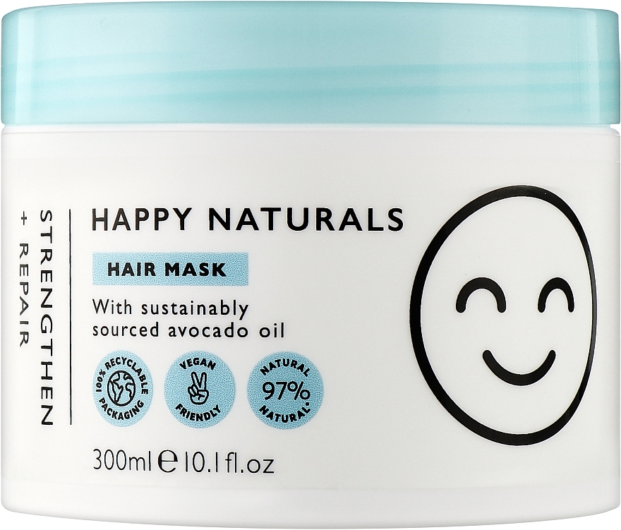 Maska wzmacniająca i odbudowująca włosy - Happy Naturals Strengthen & Repair Hair Mask — Zdjęcie N1