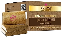 Kup Henna do włosów - Sattva Ayurveda Henna Bar Dark Brown