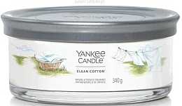 Świeca zapachowa w szkle Clean Cotton, 5 knotów - Yankee Candle Singnature — Zdjęcie N1