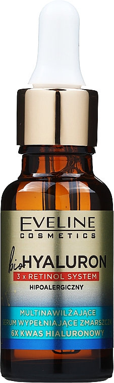 Multinawilżające serum wypełniające zmarszczki - Eveline Cosmetics BioHyaluron 3x Retinol System Serum — Zdjęcie N2
