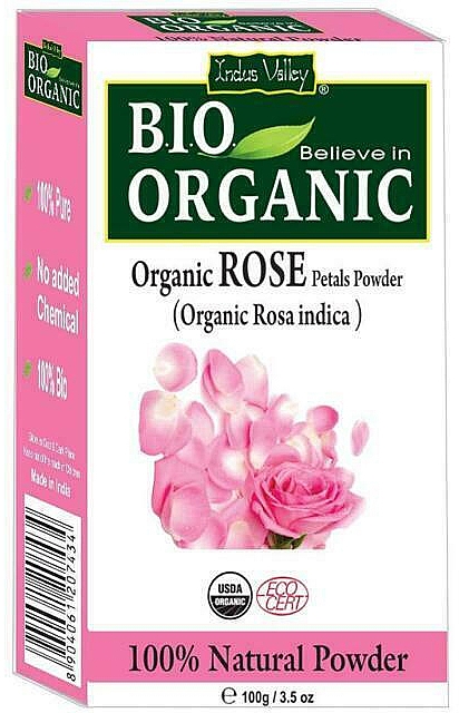 Peeling w proszku Płatki róży - Indus Valley Bio Organic Rose Petals Powder — Zdjęcie N1