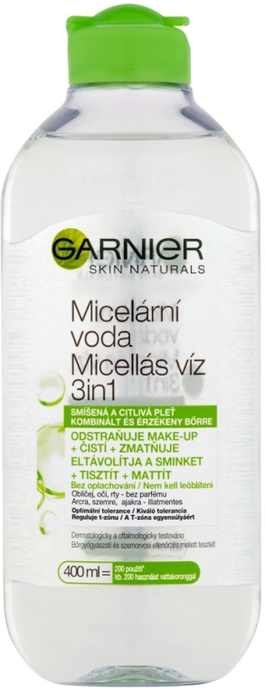 Płyn micelarny 3 w 1 do skóry wrażliwej i mieszanej - Garnier Skin Naturals 3in1 — Zdjęcie N1
