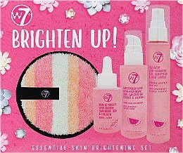 Kup Zestaw - W7 Brighten Up (serum 30 ml + mist 75 ml + wave 60 ml + disc 1pcs)