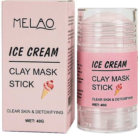 PRZECENA! Glinkowa maska w sztyfcie do twarzy Lody - Melao Ice Cream Clay Mask Stick * — Zdjęcie N1