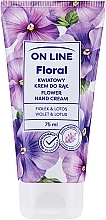 Kwiatowy krem do rąk Fiołek i lotos - On Line Floral Flower Violet & Lotus Hand Cream — Zdjęcie N1