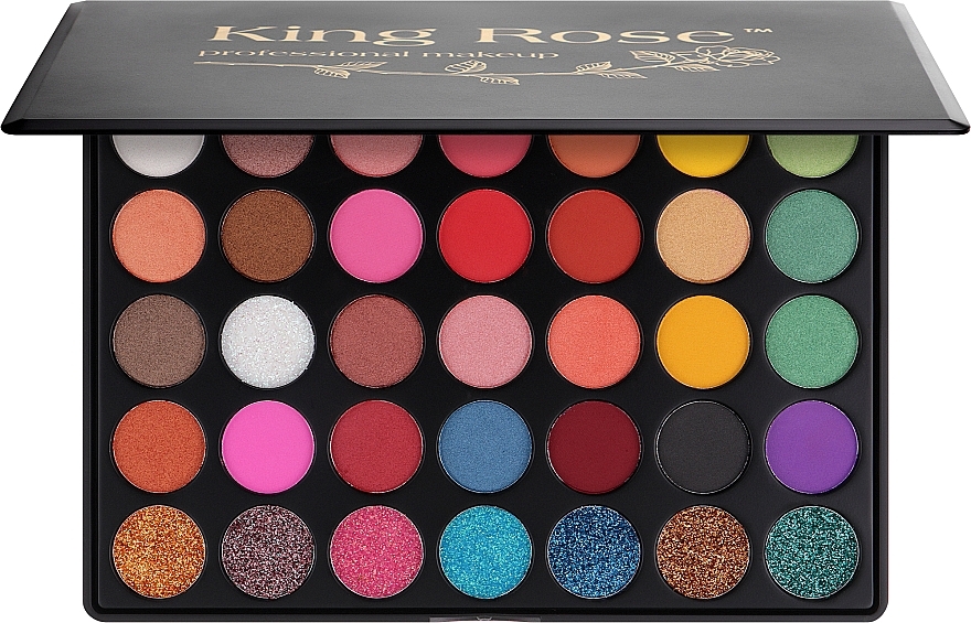 Profesjonalna paleta cieni do powiek, 35 kolorów - King Rose Professional Make Up — Zdjęcie N1