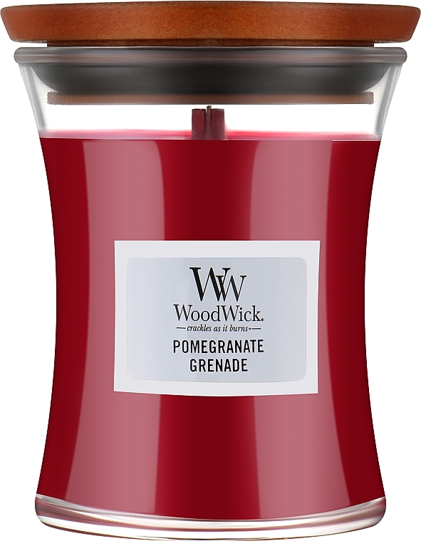 Świeca zapachowa w szkle - WoodWick Hourglass Candle Pomegranate