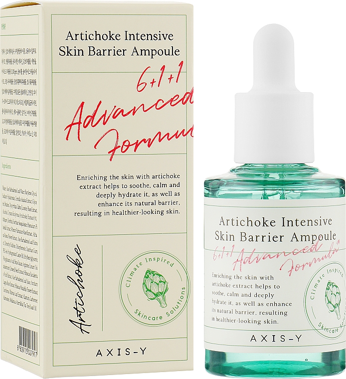 Łagodzące serum nawilżające do twarzy - Axis-Y Artichoke Intensive Skin Barrier Ampoule — Zdjęcie N2