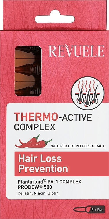 Ampułki zapobiegające wypadaniu włosów - Revuele Thermo Active Complex Hair Loss Prevention — Zdjęcie N1