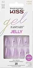 Zestaw sztucznych paznokci, rozmiar M, 28 szt. - Kiss Gel Fantasy Jelly — Zdjęcie N1
