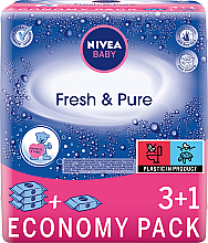 Kup Chusteczki nawilżające dla dzieci i niemowląt 4x63 szt - Nivea Baby Pure & Fresh
