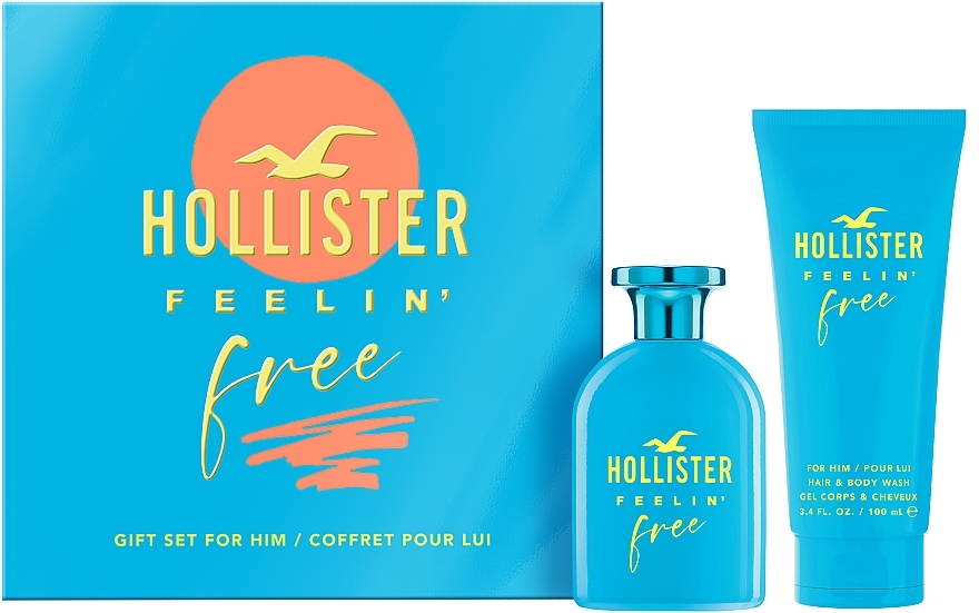 Hollister Feelin' Free For Him - Zestaw (edt/50ml + sh/gel/100ml) — Zdjęcie N1