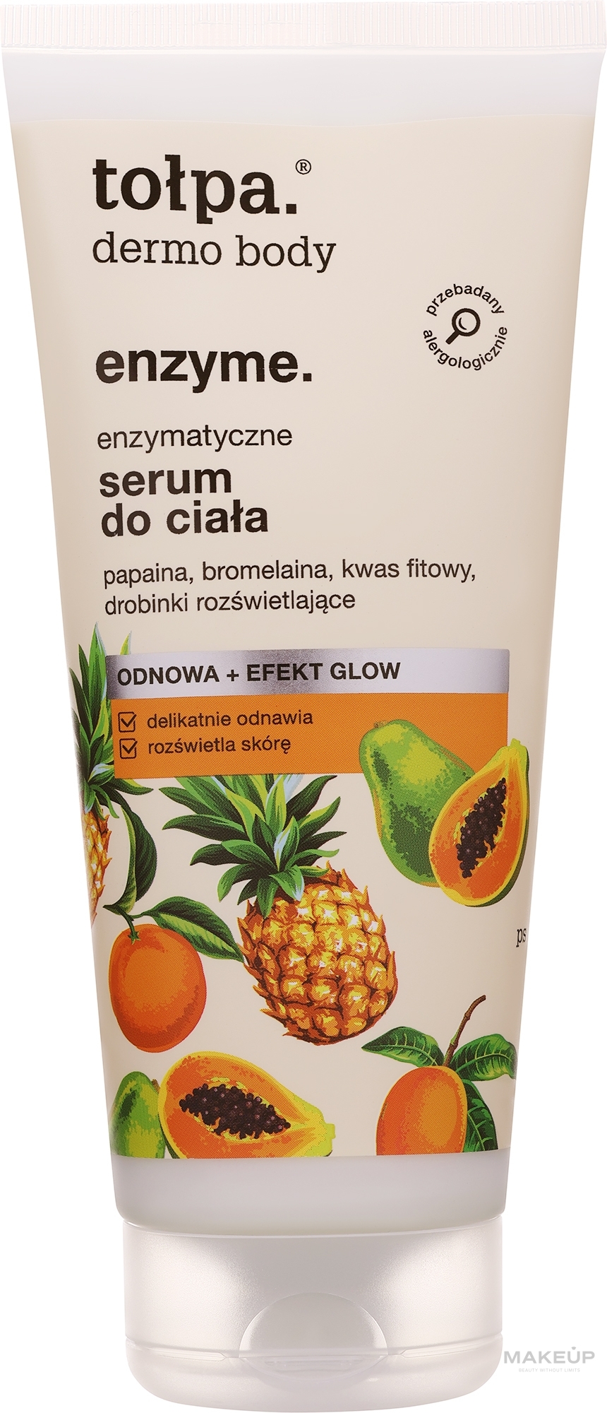 Enzymatyczne serum do ciała Odnowa + efekt glow - Tołpa Dermo Body  — Zdjęcie 200 ml