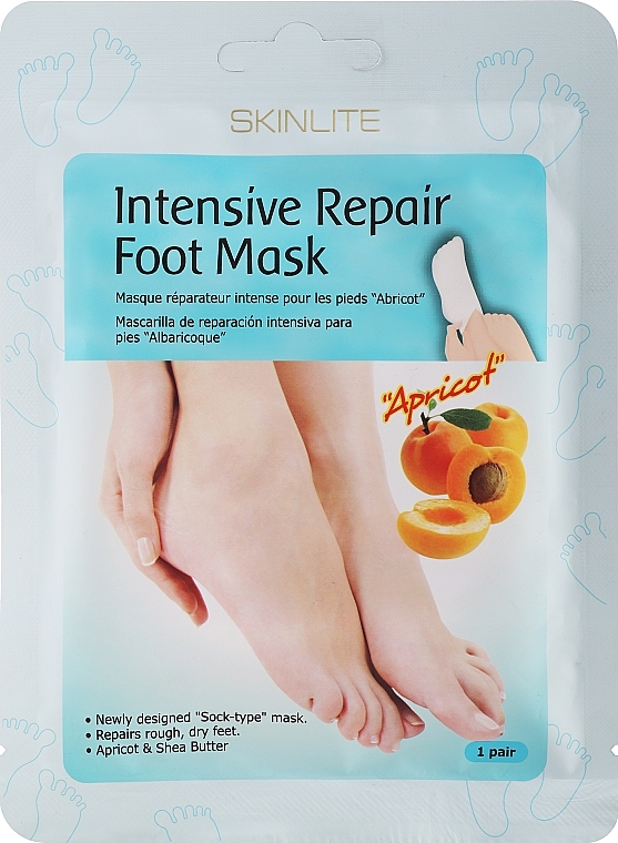 Intensywnie regenerująca maska do stóp Morela - Skinlite Intensive Repair Foot Mask