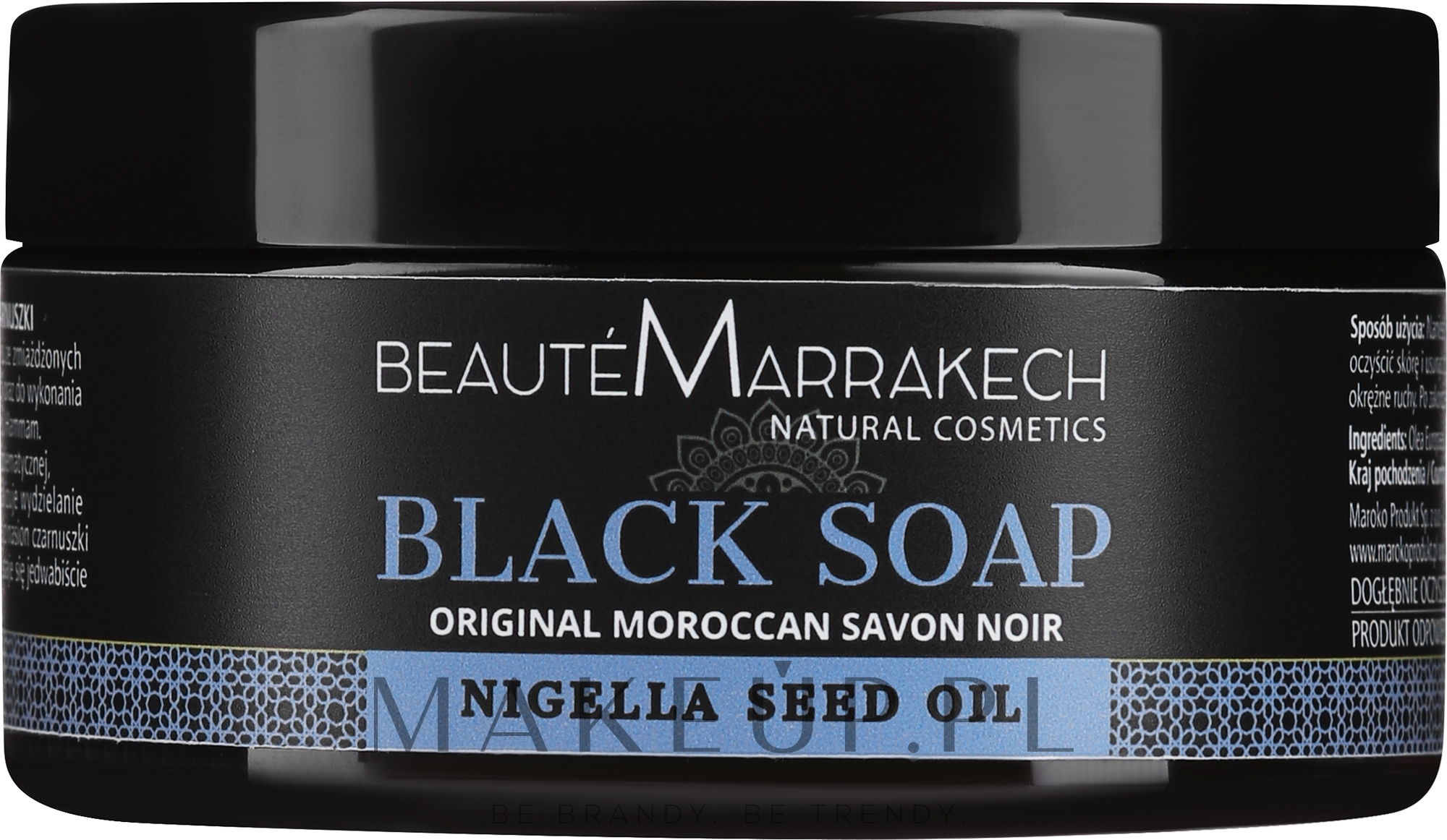 Naturalne czarne mydło Czarnuszka - Beaute Marrakech Savon Noir Moroccan Black Soap Nigella — Zdjęcie 100 g