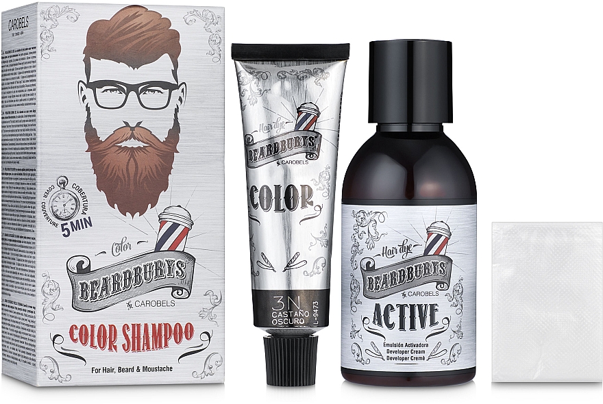Szampon koloryzujący do włosów, brody i wąsów - Beardburys Color Shampoo — Zdjęcie N1