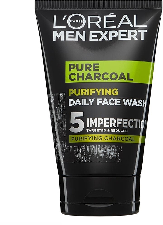 Żel do mycia twarzy przeciw niedoskonałościom dla mężczyzn - L'Oreal Paris Men Expert Pure Charcoal Anti-Perfection Wash — Zdjęcie N2