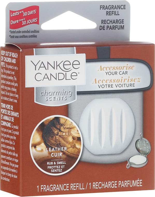 Zapach do samochodu (wymienny wkład) - Yankee Candle Charming Scents Refill Leather — Zdjęcie N1