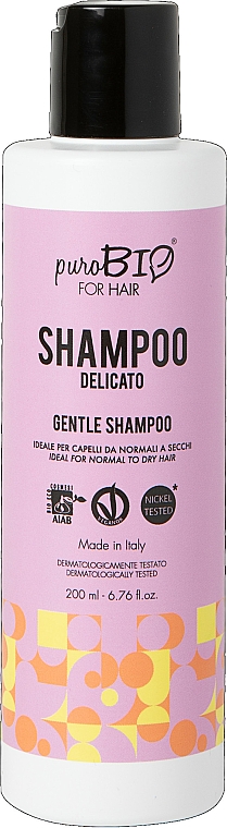 Delikatny szampon do włosów - puroBIO Cosmetics For Hair Gentle Shampoo — Zdjęcie N1